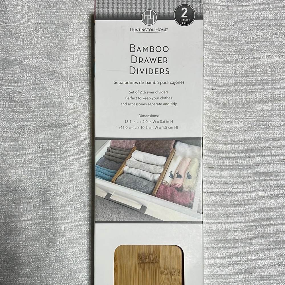 Bamboo Drawer Dividers New in box never opened or used